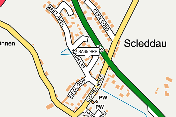 SA65 9RB map - OS OpenMap – Local (Ordnance Survey)