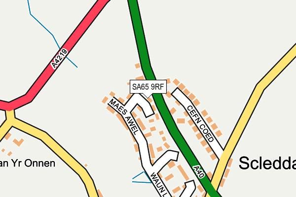 SA65 9RF map - OS OpenMap – Local (Ordnance Survey)