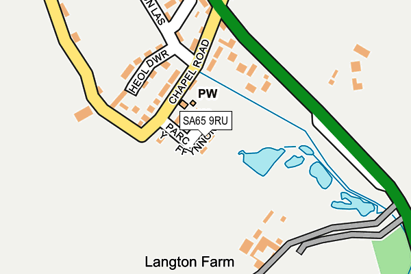 SA65 9RU map - OS OpenMap – Local (Ordnance Survey)
