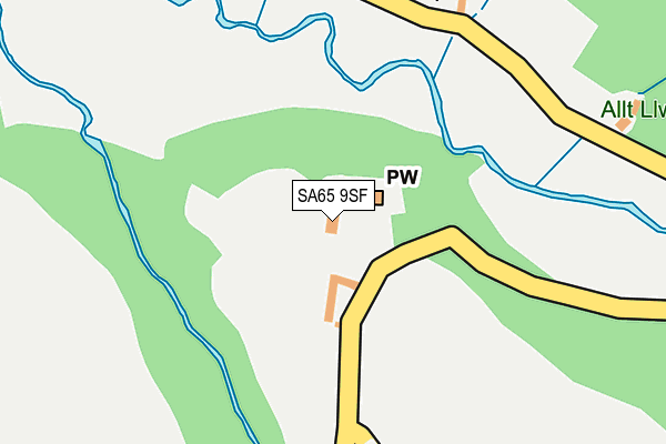 SA65 9SF map - OS OpenMap – Local (Ordnance Survey)