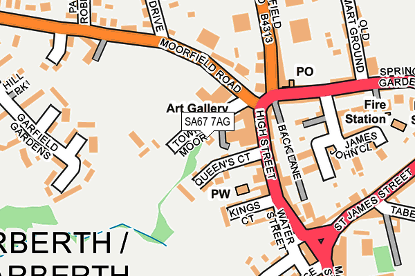 SA67 7AG map - OS OpenMap – Local (Ordnance Survey)