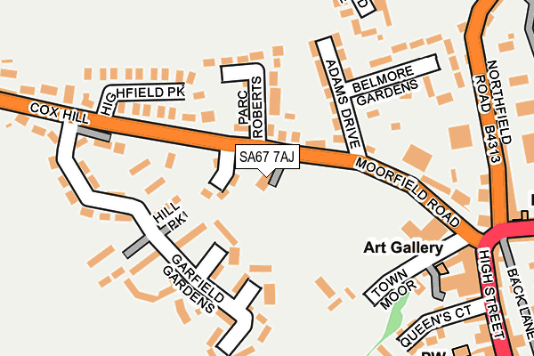 SA67 7AJ map - OS OpenMap – Local (Ordnance Survey)