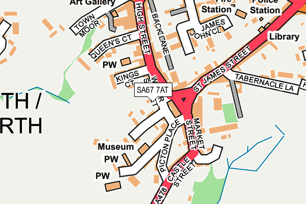 SA67 7AT map - OS OpenMap – Local (Ordnance Survey)