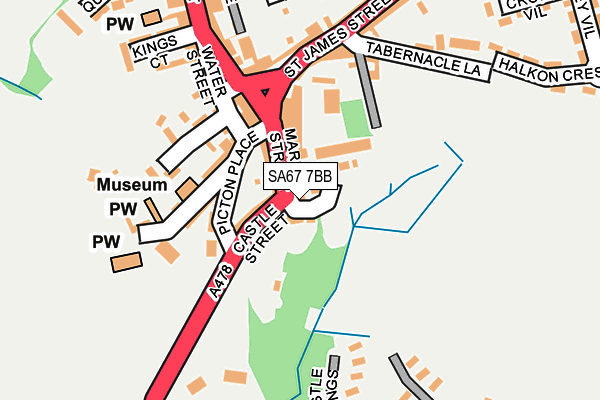 SA67 7BB map - OS OpenMap – Local (Ordnance Survey)