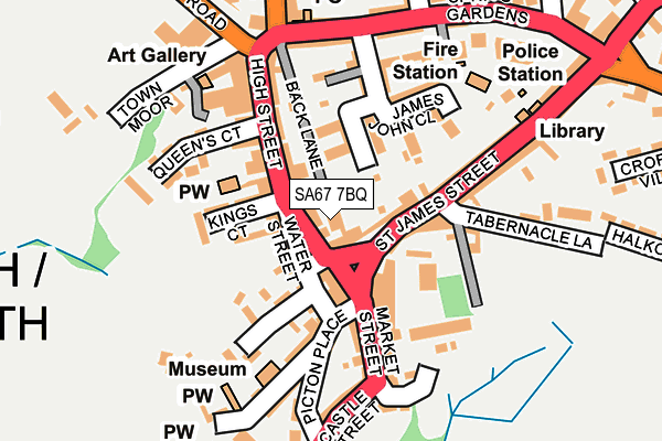 SA67 7BQ map - OS OpenMap – Local (Ordnance Survey)