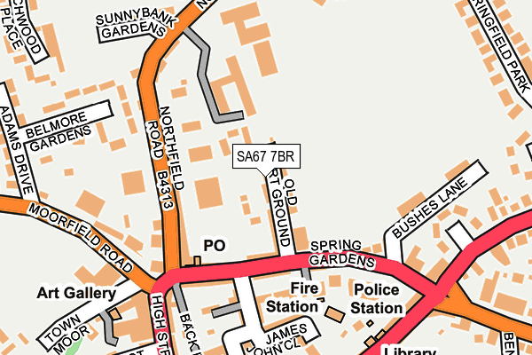 SA67 7BR map - OS OpenMap – Local (Ordnance Survey)