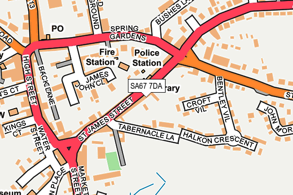 SA67 7DA map - OS OpenMap – Local (Ordnance Survey)