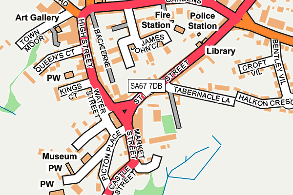 SA67 7DB map - OS OpenMap – Local (Ordnance Survey)
