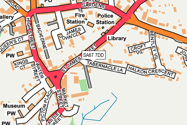 SA67 7DD map - OS OpenMap – Local (Ordnance Survey)