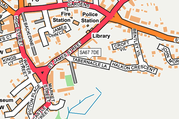SA67 7DE map - OS OpenMap – Local (Ordnance Survey)