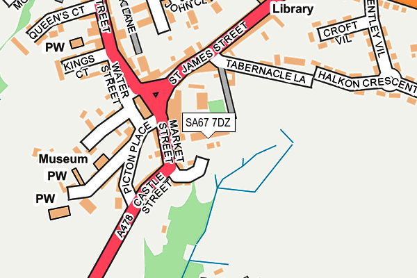 SA67 7DZ map - OS OpenMap – Local (Ordnance Survey)
