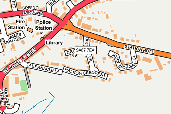 SA67 7EA map - OS OpenMap – Local (Ordnance Survey)