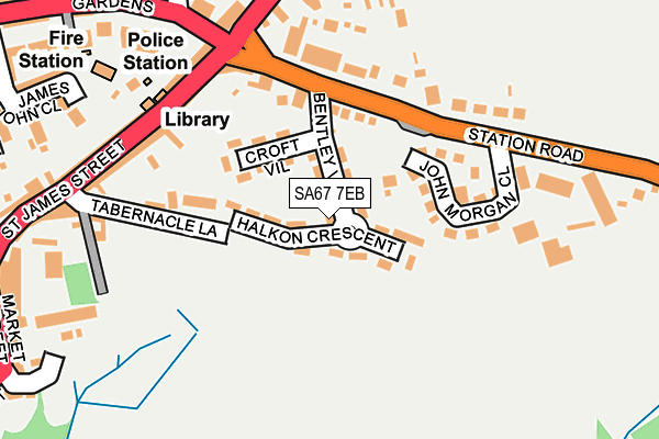 SA67 7EB map - OS OpenMap – Local (Ordnance Survey)