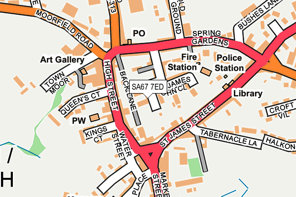 SA67 7ED map - OS OpenMap – Local (Ordnance Survey)