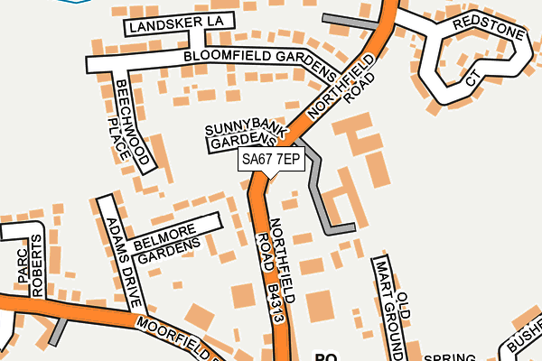 SA67 7EP map - OS OpenMap – Local (Ordnance Survey)