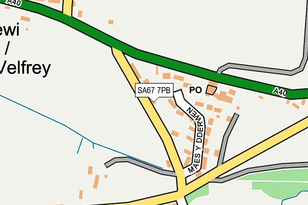 SA67 7PB map - OS OpenMap – Local (Ordnance Survey)