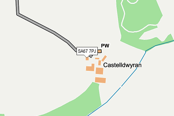 SA67 7PJ map - OS OpenMap – Local (Ordnance Survey)