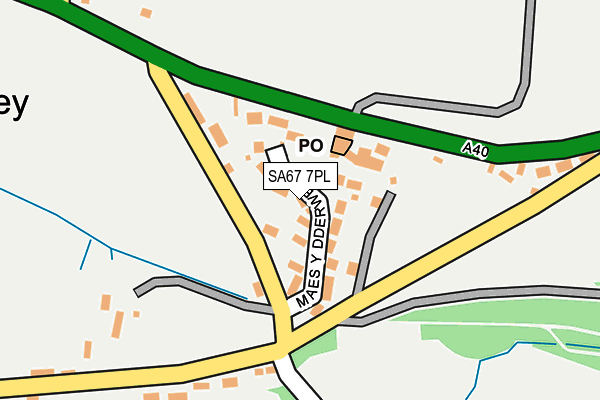 SA67 7PL map - OS OpenMap – Local (Ordnance Survey)