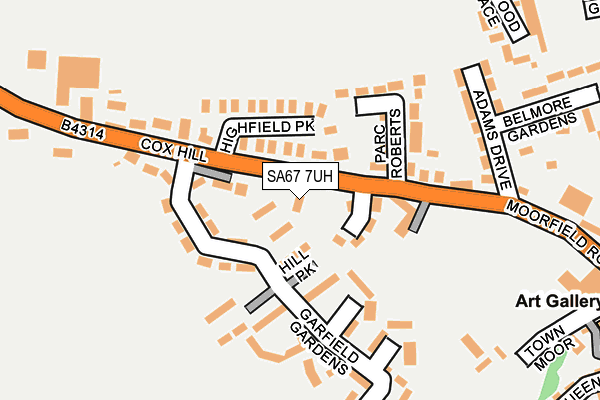 SA67 7UH map - OS OpenMap – Local (Ordnance Survey)