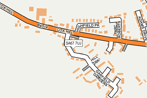 SA67 7UJ map - OS OpenMap – Local (Ordnance Survey)
