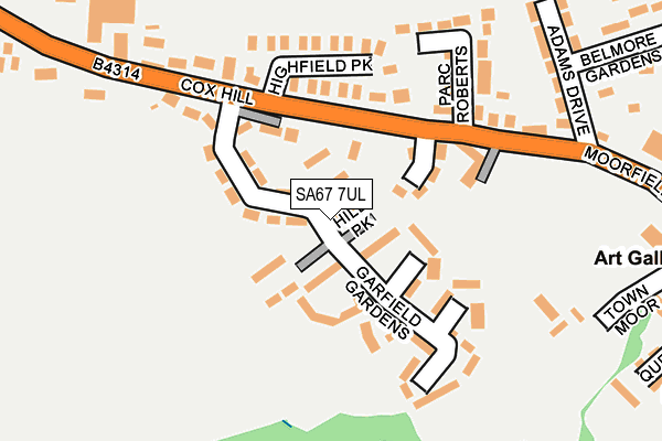 SA67 7UL map - OS OpenMap – Local (Ordnance Survey)