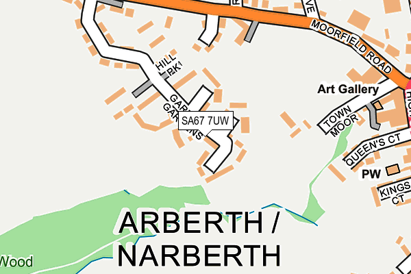 SA67 7UW map - OS OpenMap – Local (Ordnance Survey)