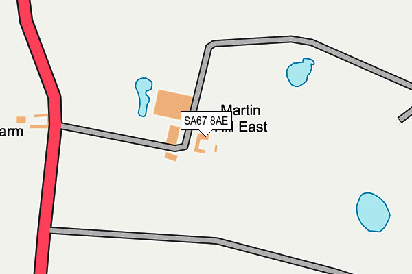 SA67 8AE map - OS OpenMap – Local (Ordnance Survey)