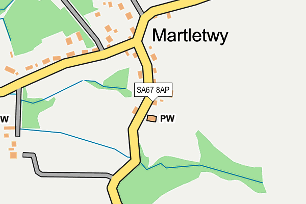 SA67 8AP map - OS OpenMap – Local (Ordnance Survey)