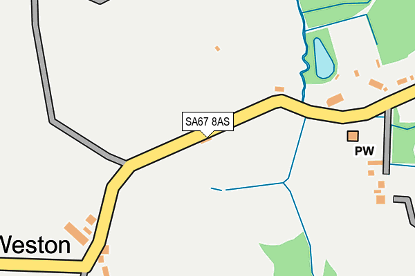 SA67 8AS map - OS OpenMap – Local (Ordnance Survey)