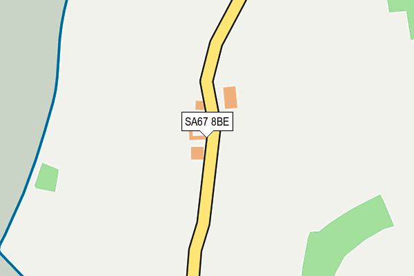 SA67 8BE map - OS OpenMap – Local (Ordnance Survey)