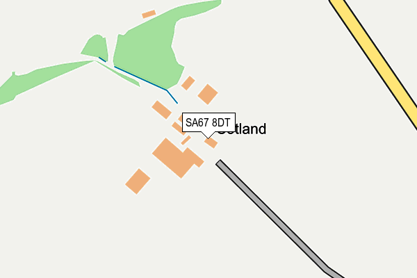 SA67 8DT map - OS OpenMap – Local (Ordnance Survey)