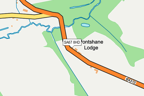 SA67 8HD map - OS OpenMap – Local (Ordnance Survey)