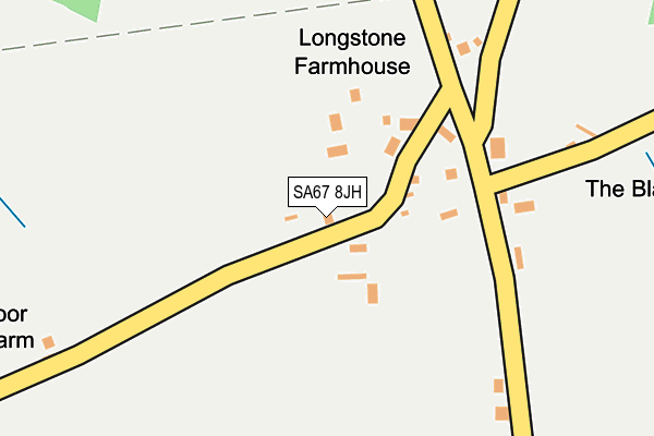 SA67 8JH map - OS OpenMap – Local (Ordnance Survey)
