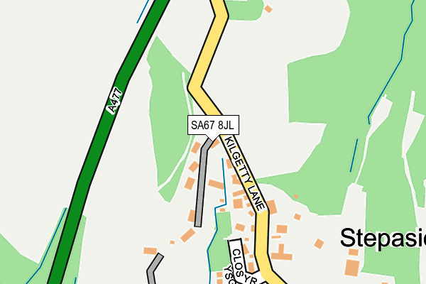 SA67 8JL map - OS OpenMap – Local (Ordnance Survey)