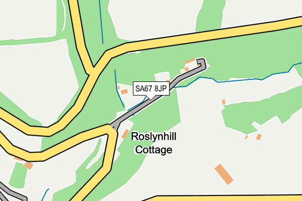 SA67 8JP map - OS OpenMap – Local (Ordnance Survey)