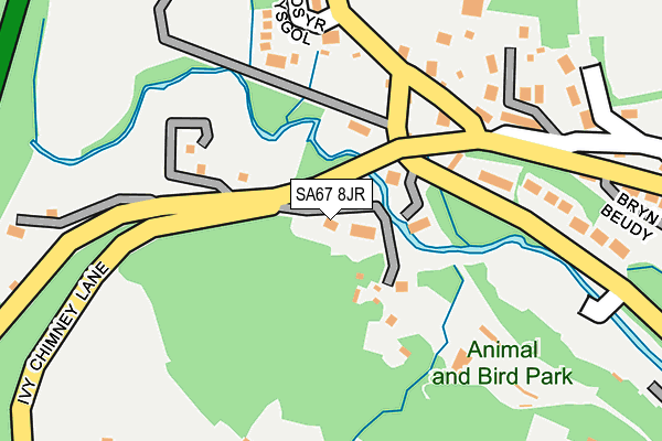 SA67 8JR map - OS OpenMap – Local (Ordnance Survey)