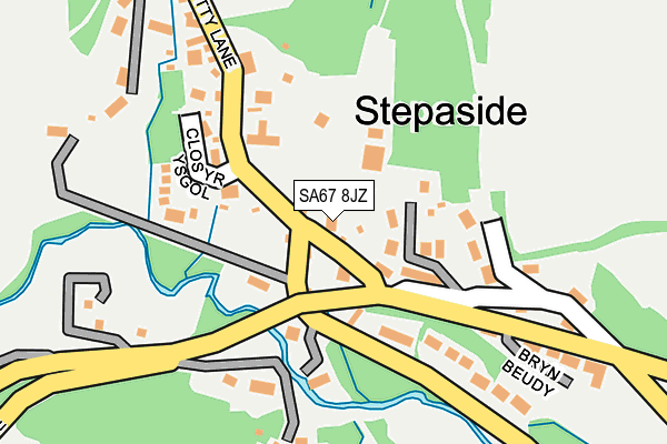 SA67 8JZ map - OS OpenMap – Local (Ordnance Survey)