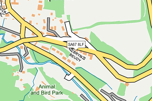 SA67 8LF map - OS OpenMap – Local (Ordnance Survey)
