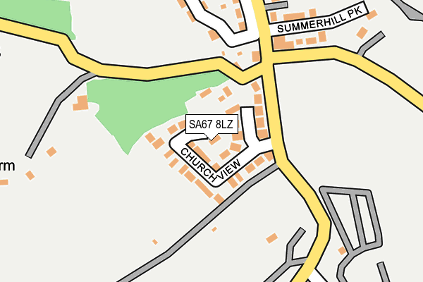 SA67 8LZ map - OS OpenMap – Local (Ordnance Survey)