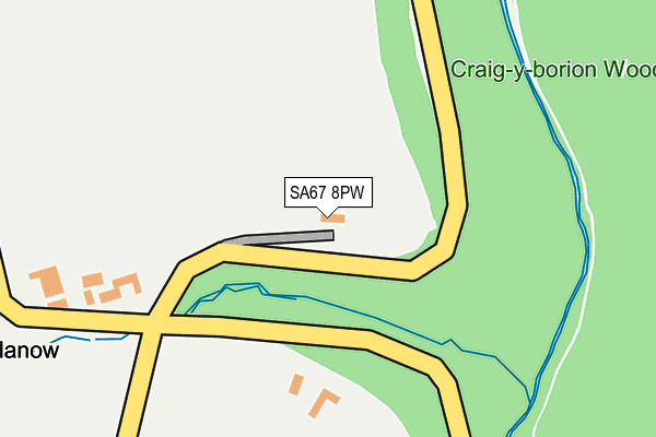 SA67 8PW map - OS OpenMap – Local (Ordnance Survey)