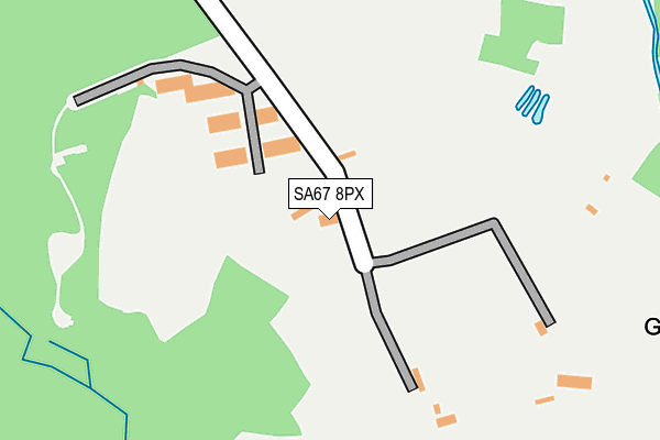 SA67 8PX map - OS OpenMap – Local (Ordnance Survey)