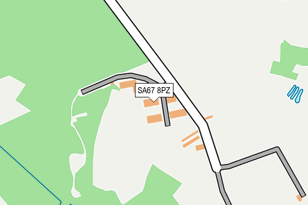 SA67 8PZ map - OS OpenMap – Local (Ordnance Survey)