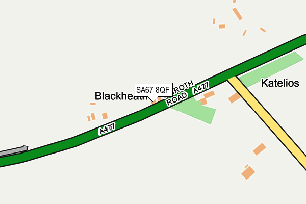 SA67 8QF map - OS OpenMap – Local (Ordnance Survey)