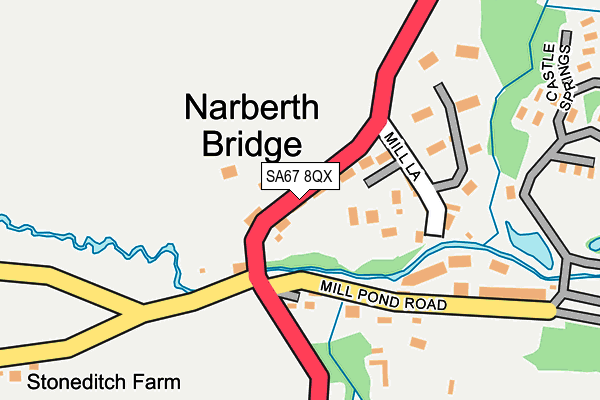 SA67 8QX map - OS OpenMap – Local (Ordnance Survey)