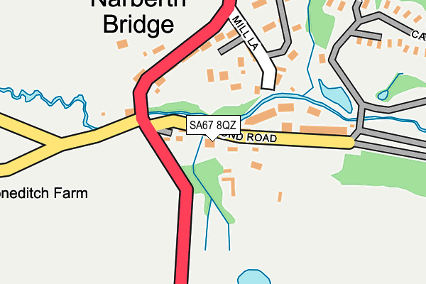 SA67 8QZ map - OS OpenMap – Local (Ordnance Survey)