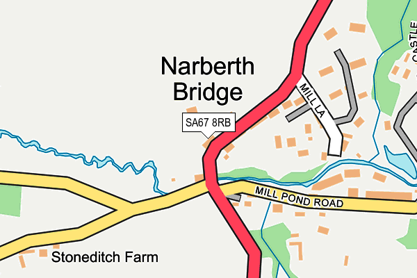 SA67 8RB map - OS OpenMap – Local (Ordnance Survey)