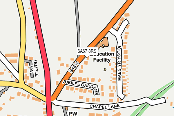 SA67 8RS map - OS OpenMap – Local (Ordnance Survey)