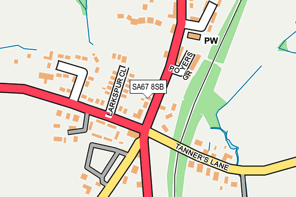 SA67 8SB map - OS OpenMap – Local (Ordnance Survey)