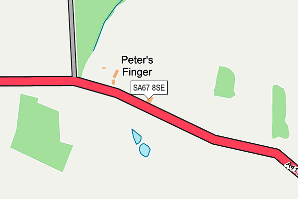 SA67 8SE map - OS OpenMap – Local (Ordnance Survey)