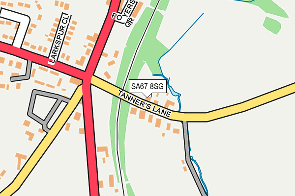 SA67 8SG map - OS OpenMap – Local (Ordnance Survey)